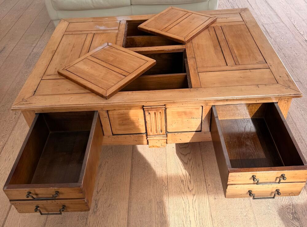 Table basse de salon en merisier massif Meubles