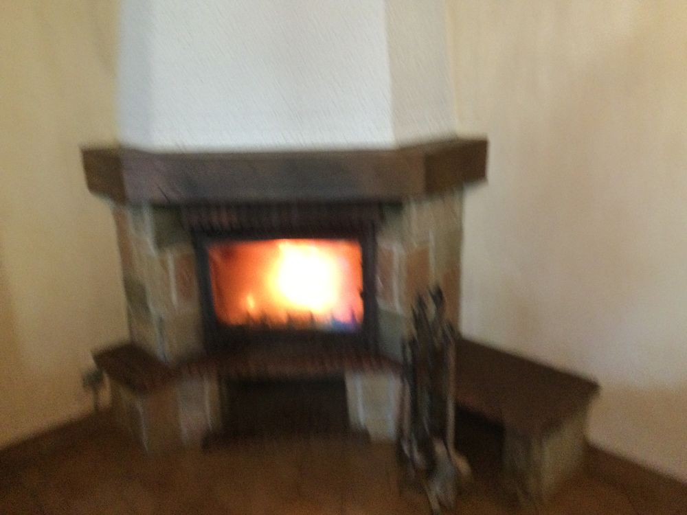 Chemin&eacute;e bois d,angle insert Décoration