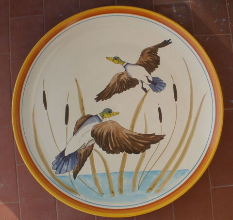 Plat décoratif - Céramique  IL PENNY  (motif oies sauvages) 20 Montauban (82)
