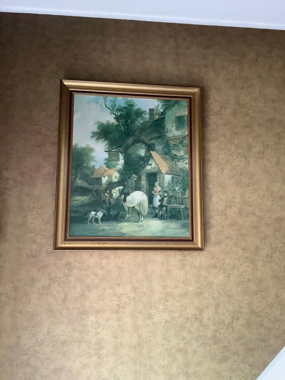 Reproduction sur toile imprim&eacute;e repeinte Décoration