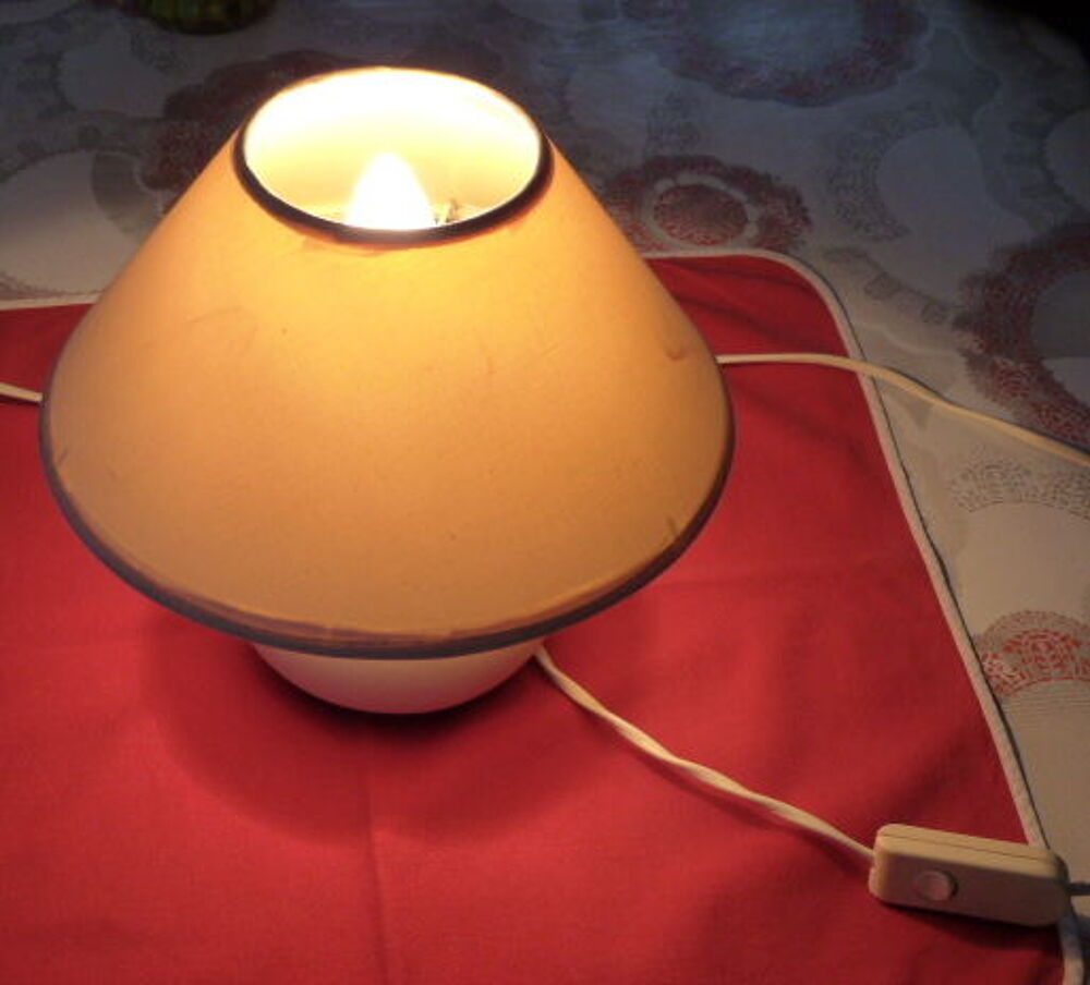 lampe &agrave; poser blanche &agrave; peindre (loisir cr&eacute;atif) Décoration