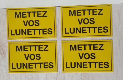 Plaque de pr�vention   METTEZ VOS LUNETTES   21x13.5 cm NEUV 3 Metz (57)