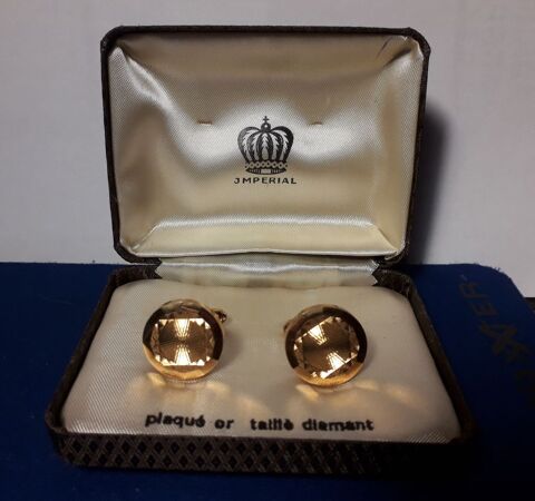 Coffret de boutons de manchette Imp�rial en plaqu� or 30 Verneuil-sur-Vienne (87)