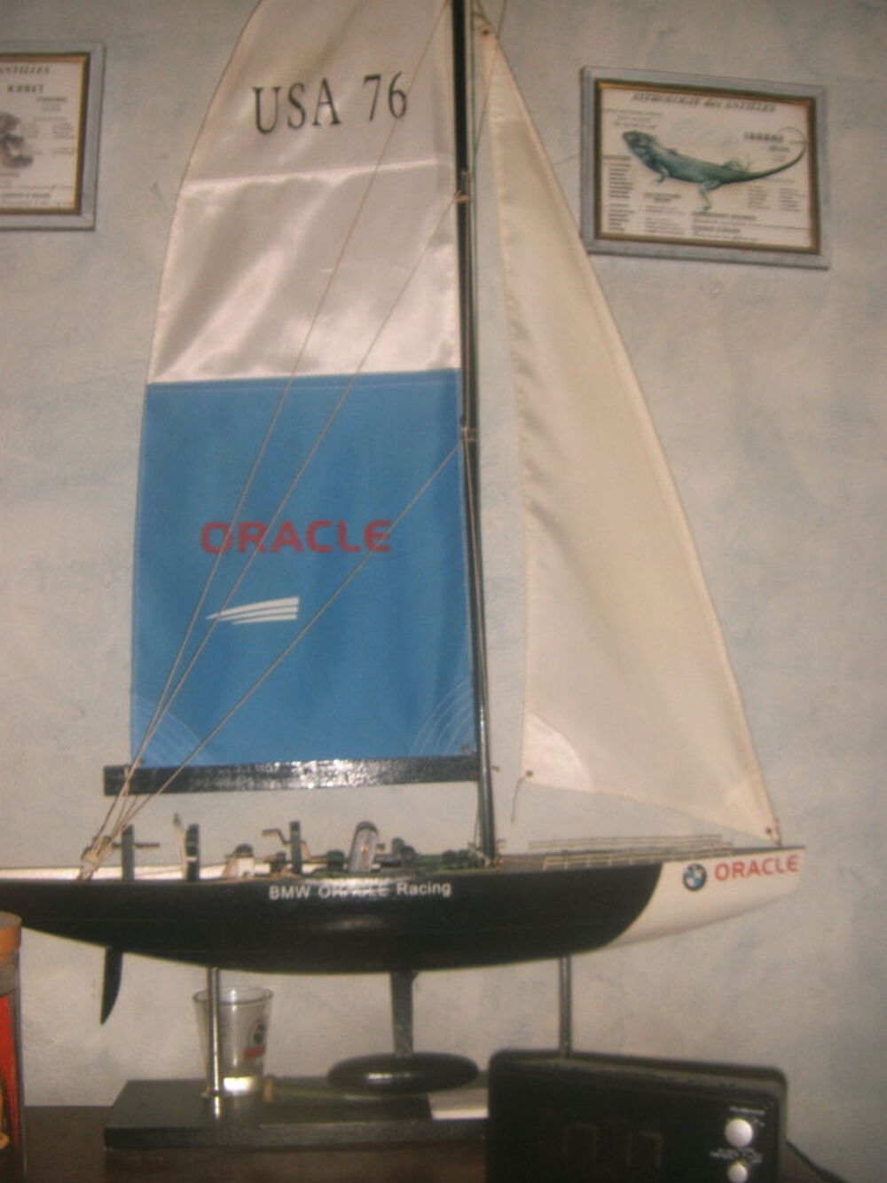 GRAND VOILIER MAQUETTE D'agence maritime 