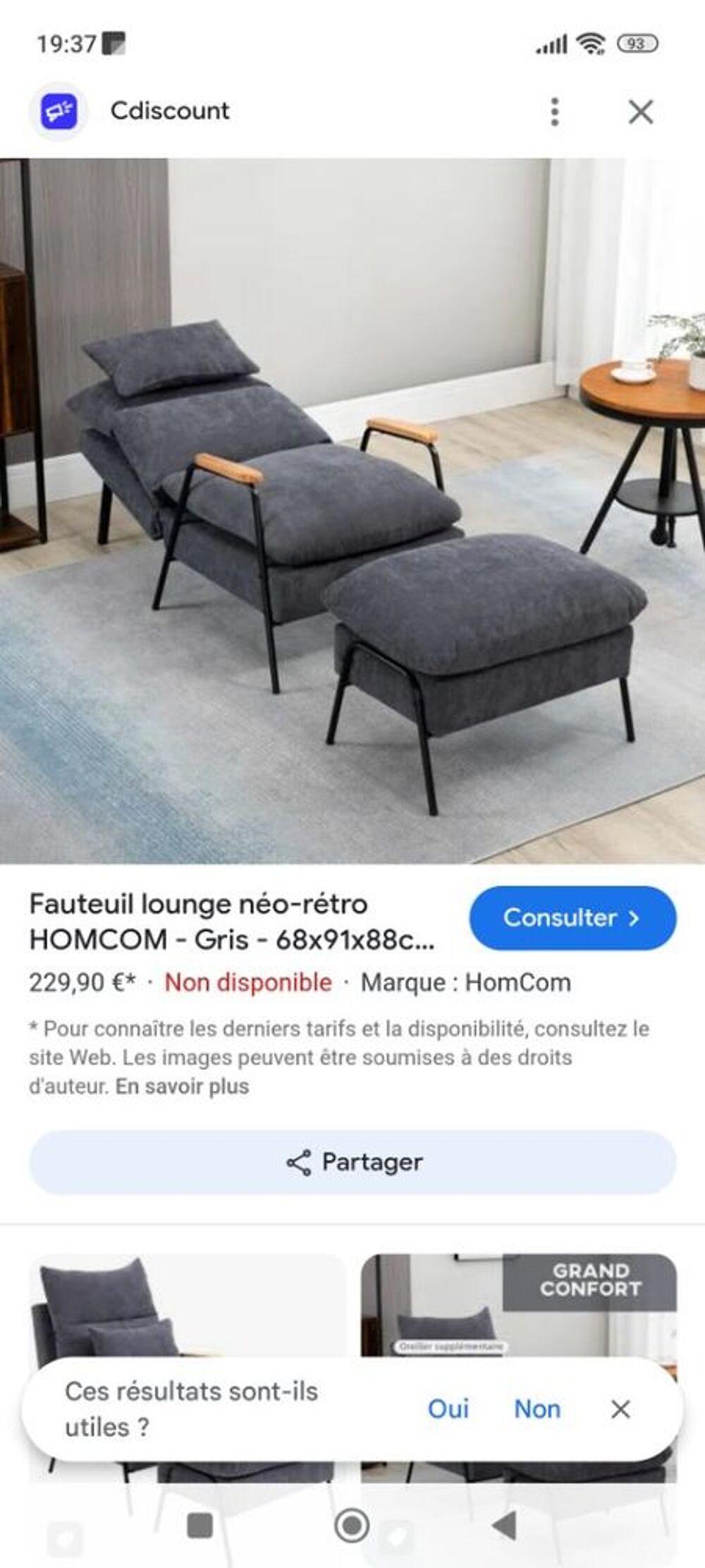 Fauteuil neuf style vintage Meubles