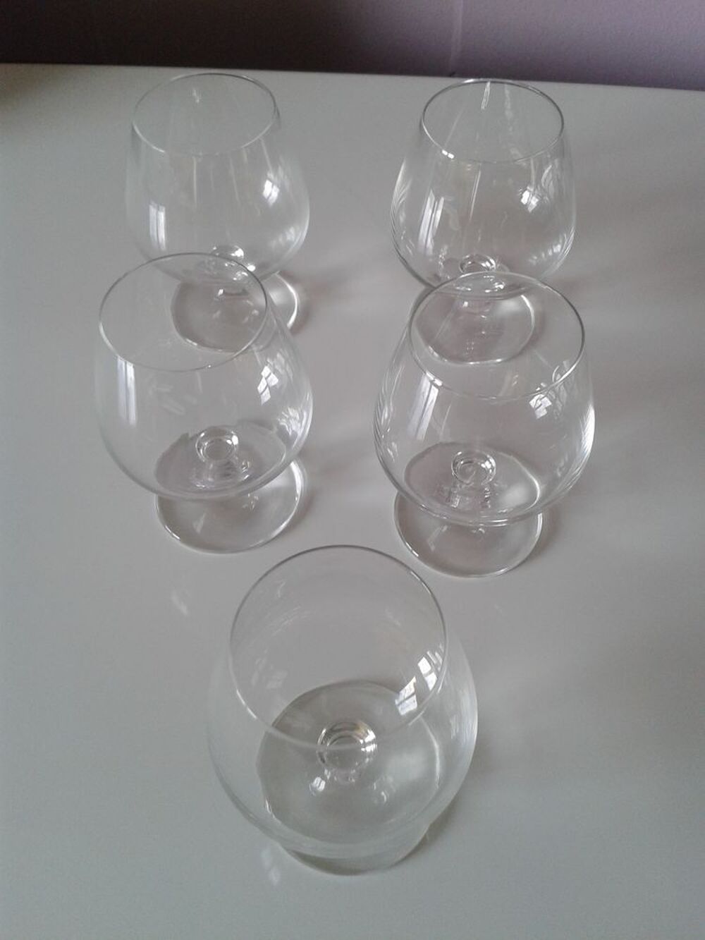6 verres &agrave; cognac neufs en cristal Cuisine