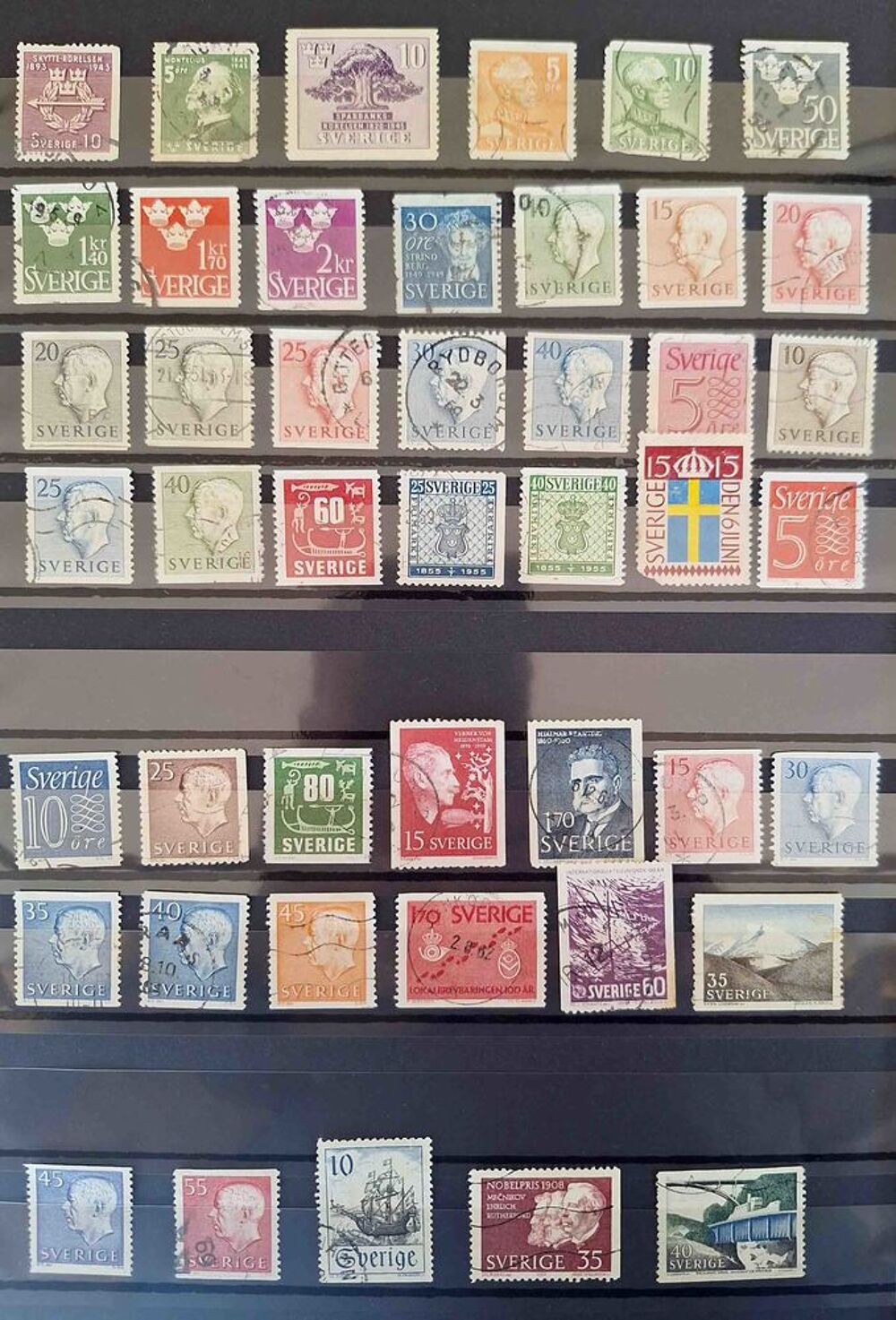 S&eacute;rie de timbres de collection de Su&egrave;de 