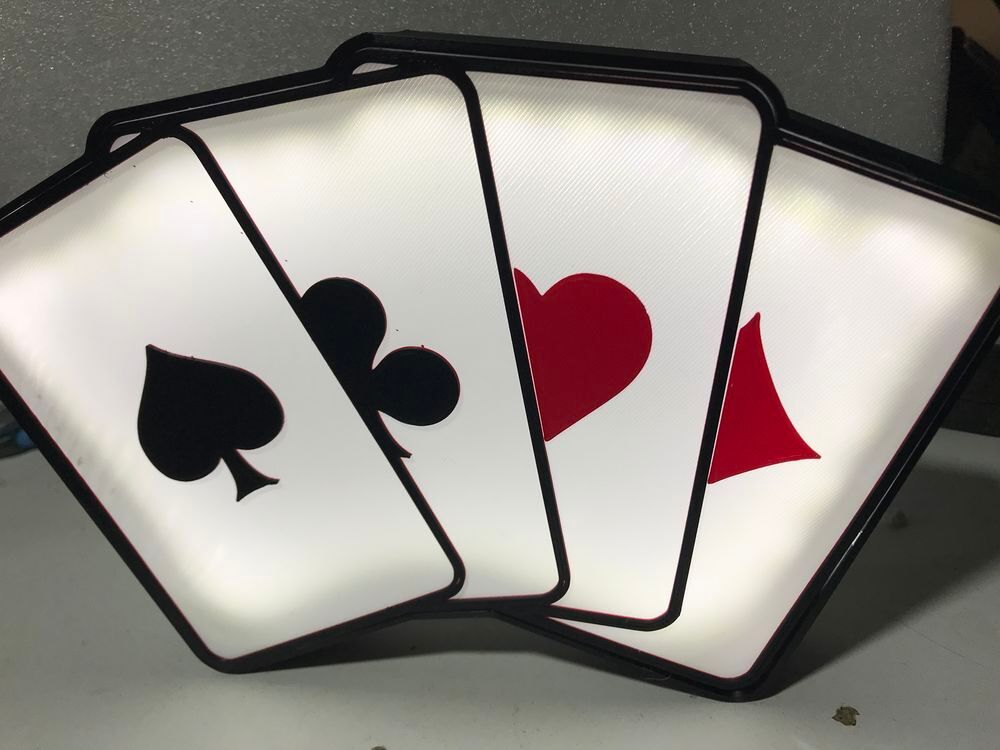 Lampe CARTE POKER LEDS USB Décoration