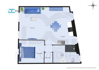  Appartement  vendre 2 pices 51 m