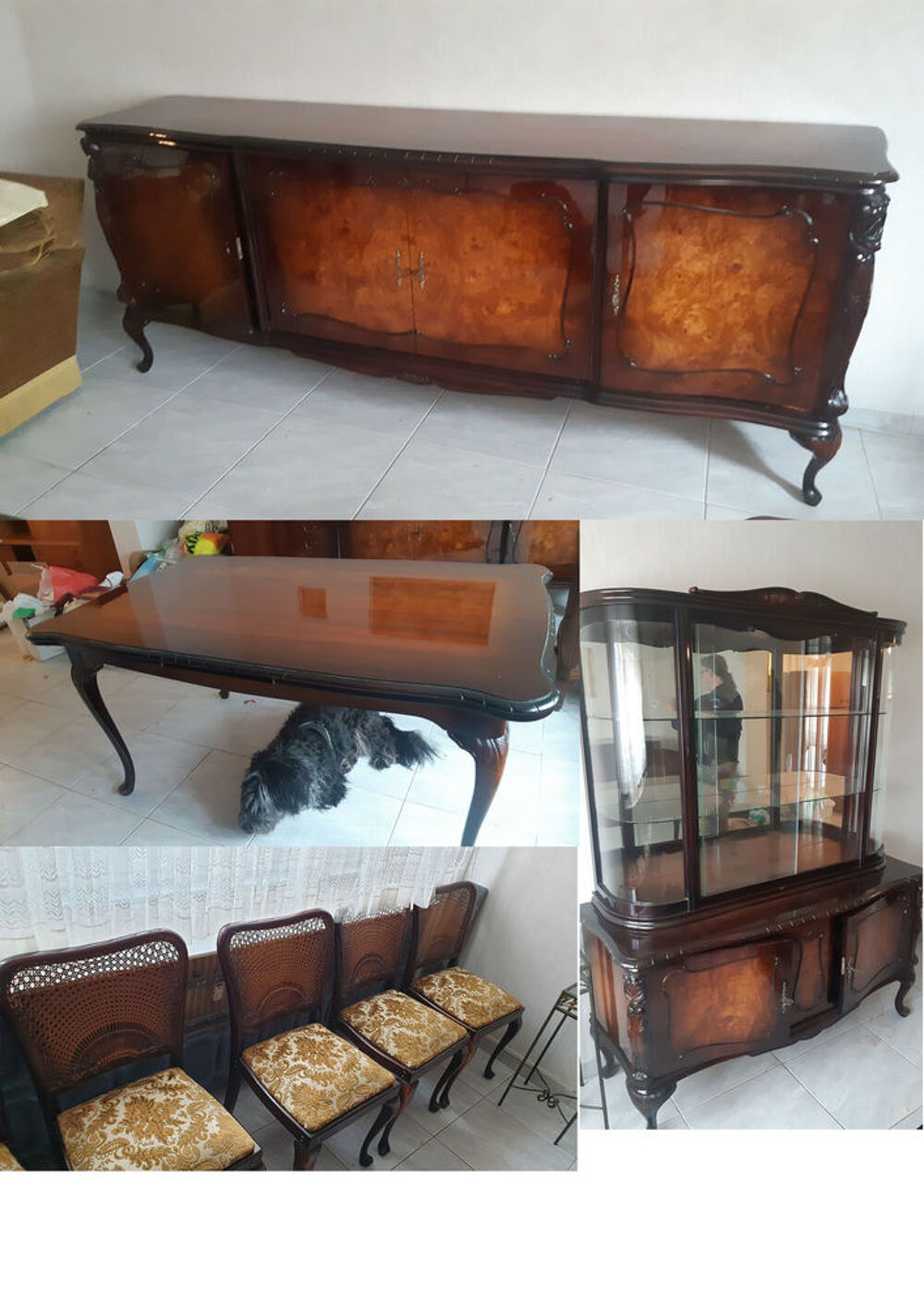salle &agrave; manger type Chippendale Meubles