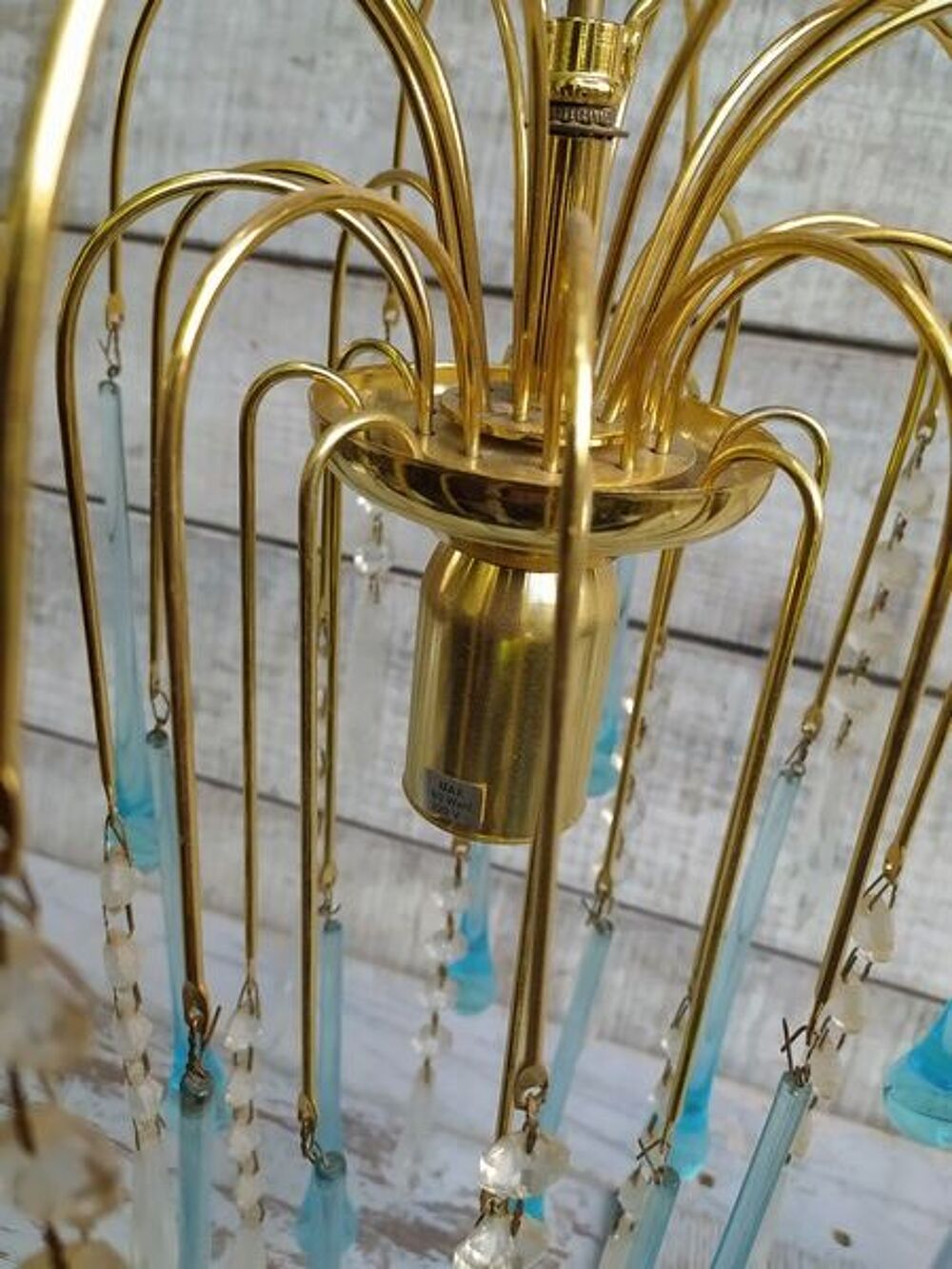 Lustre Verre de Murano Pampilles Gouttes Design Paolo Venini Dcoration