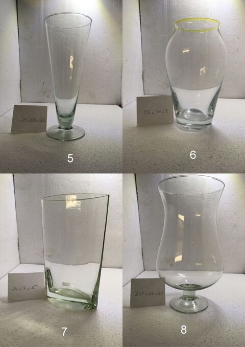 Vases verre, cristal, teints masse, dcoratifs 15 Chantereine (77)