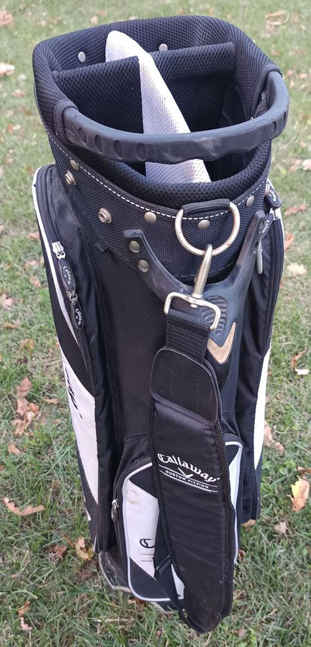 Sac de Golf Chariot Callaway Custom Fitting Noir et Blanc Sports