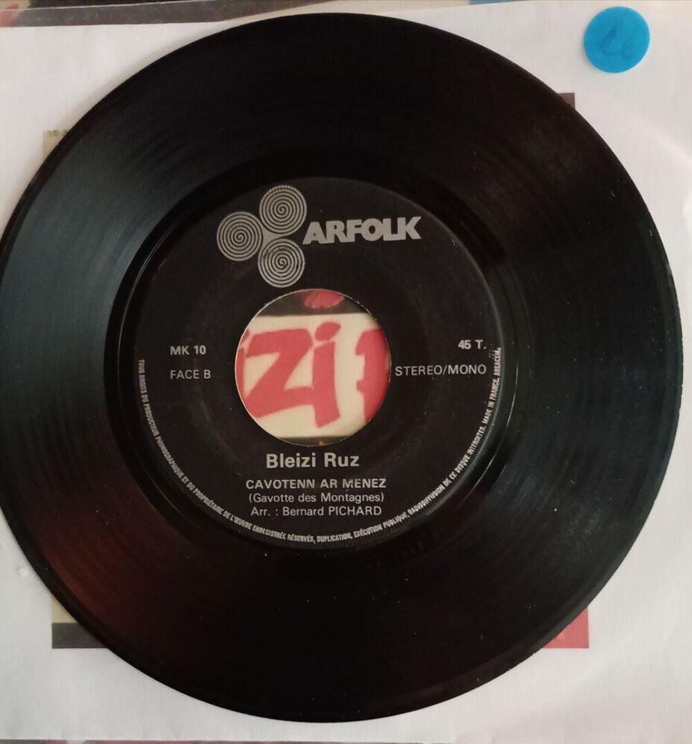 BRETAGNE / 4 X DISQUES VYNIL 45 TOURS / CD et vinyles