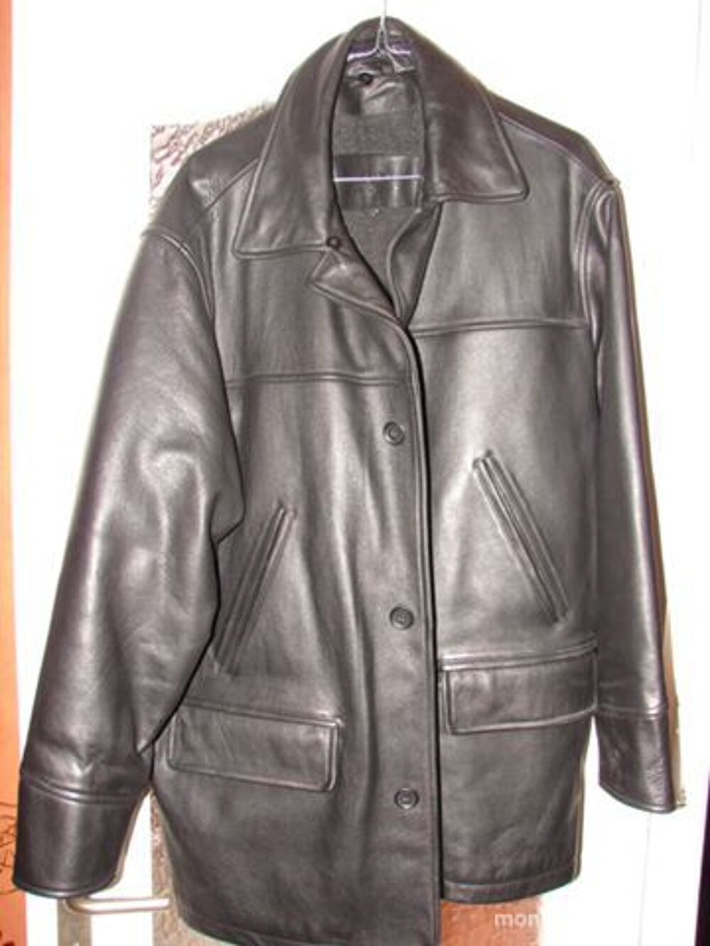 Manteau homme en cuir de vachette Vêtements