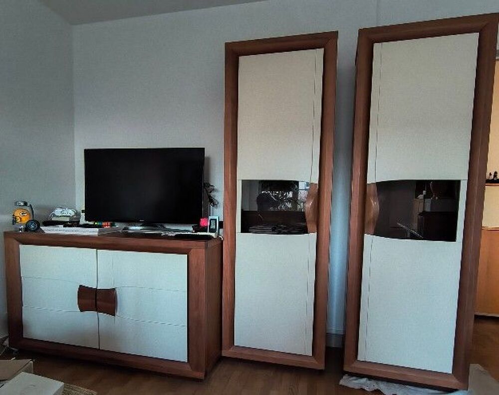ensemble de meubles salon 4 pieces en bois noyer massif Meubles