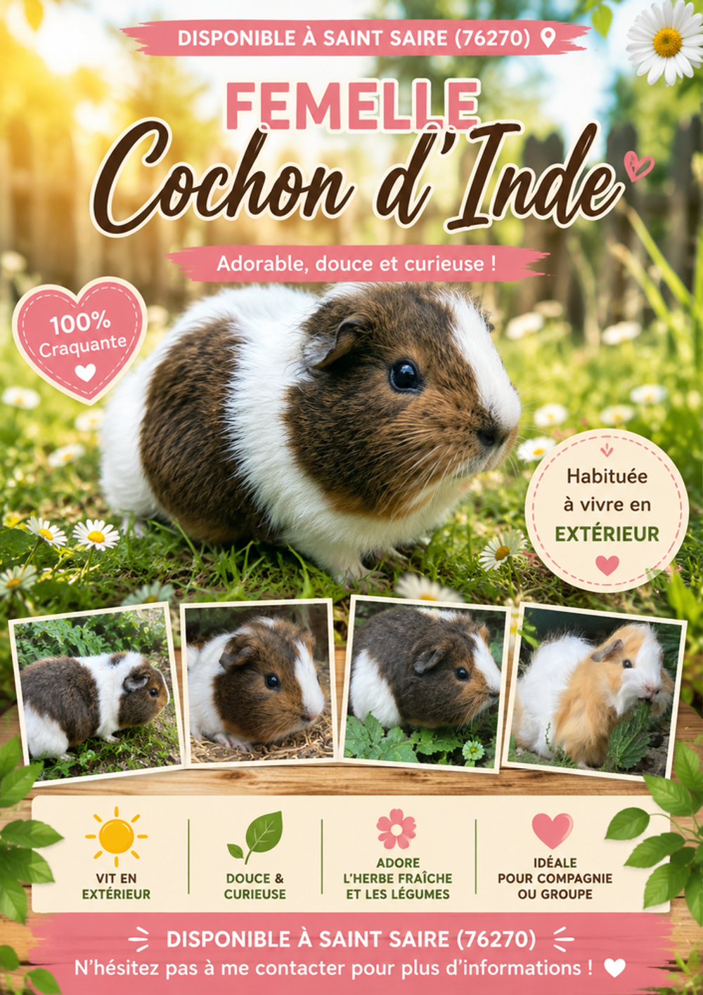   Cochon d'indes mâles et femelles  