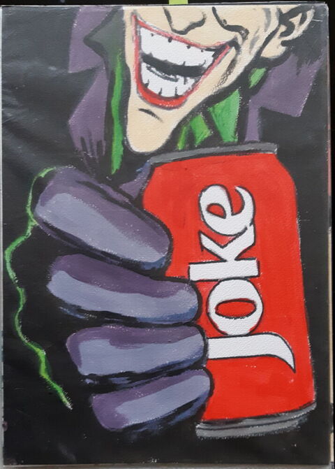 peinture - joke de joker -  sur papier aquarelle - format A4 4 Fougères (35)