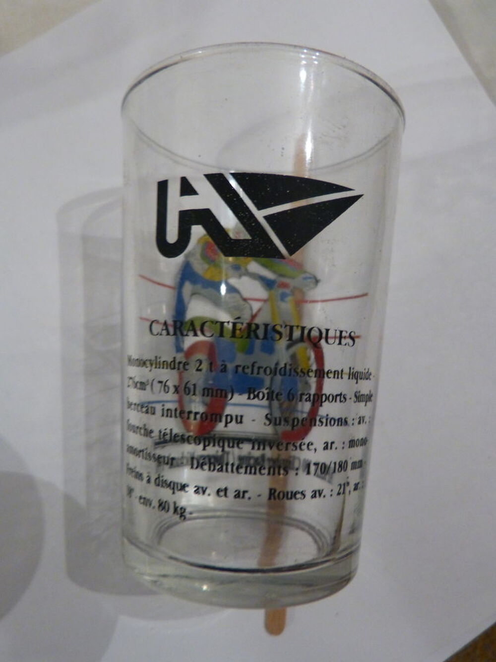 VERRE MOTO APRILIA 280 CLIMBER RACING / THIERRY MICHAUD 1991 