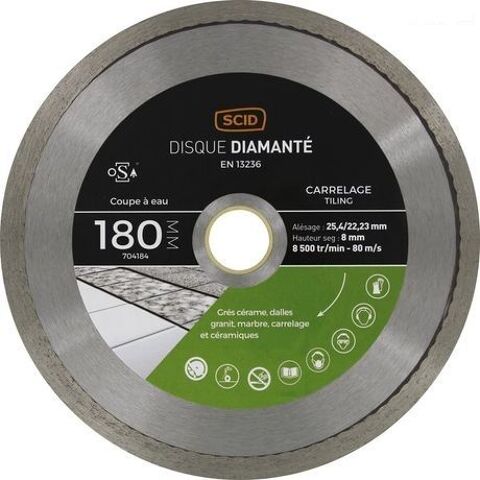 Disque diamanté carreleur pro ° 180 mm carrelage céramique Saint-Zacharie (83)