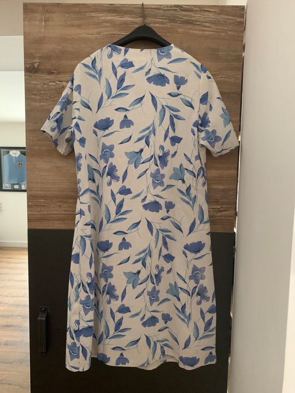 Robe d' &eacute;t&eacute; femme couleur &eacute;cru / bleu Vêtements