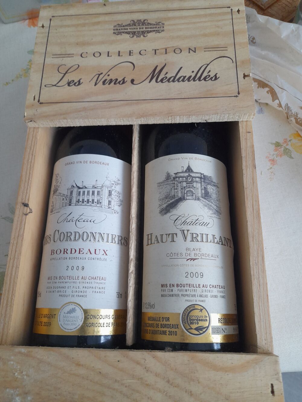 Coffret de Vins de Bordeaux 2009 M&eacute;daill&eacute;s 