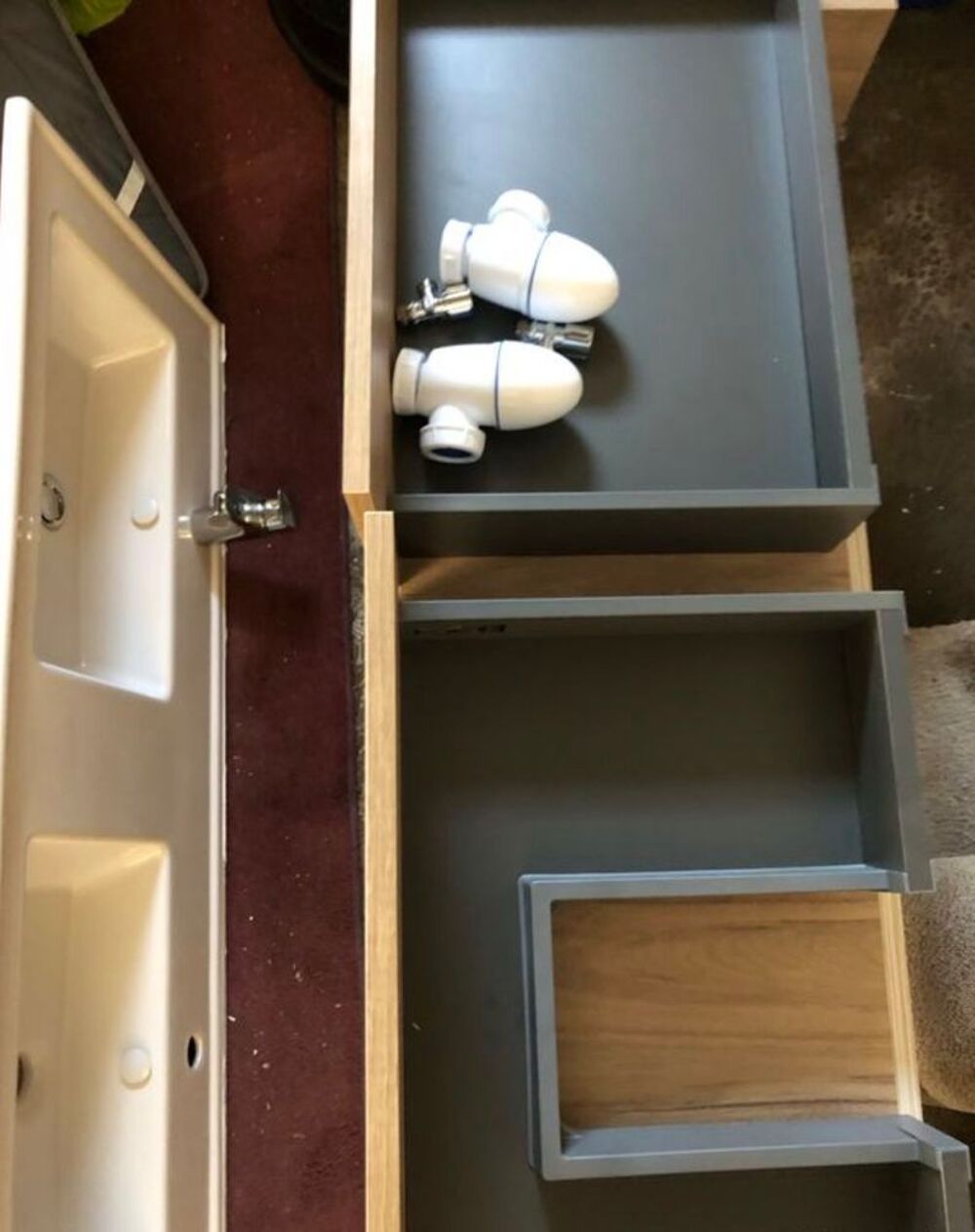 JACOB DELAFON ? Meuble double vasque 120 cm ? Ch&ecirc;ne naturel Meubles