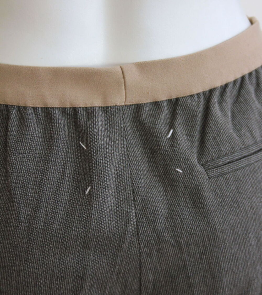 Pantalon gris &amp; beige MAISON MARTIN MARGIELA T.38 Vêtements