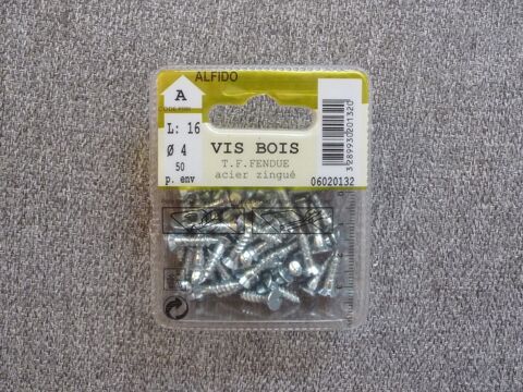 Boite de 50 Vis � Bois en Acier Zingu� Argent�- L16- Dia=4mm 4 Paris 15 (75)