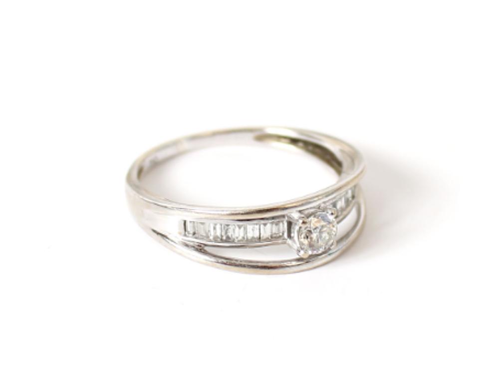 bague or blanc et diamant Bijoux et montres