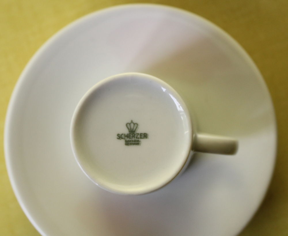  Tasses et sous-tasses SCHERZER Bavi&egrave;re vintage 70 Cuisine