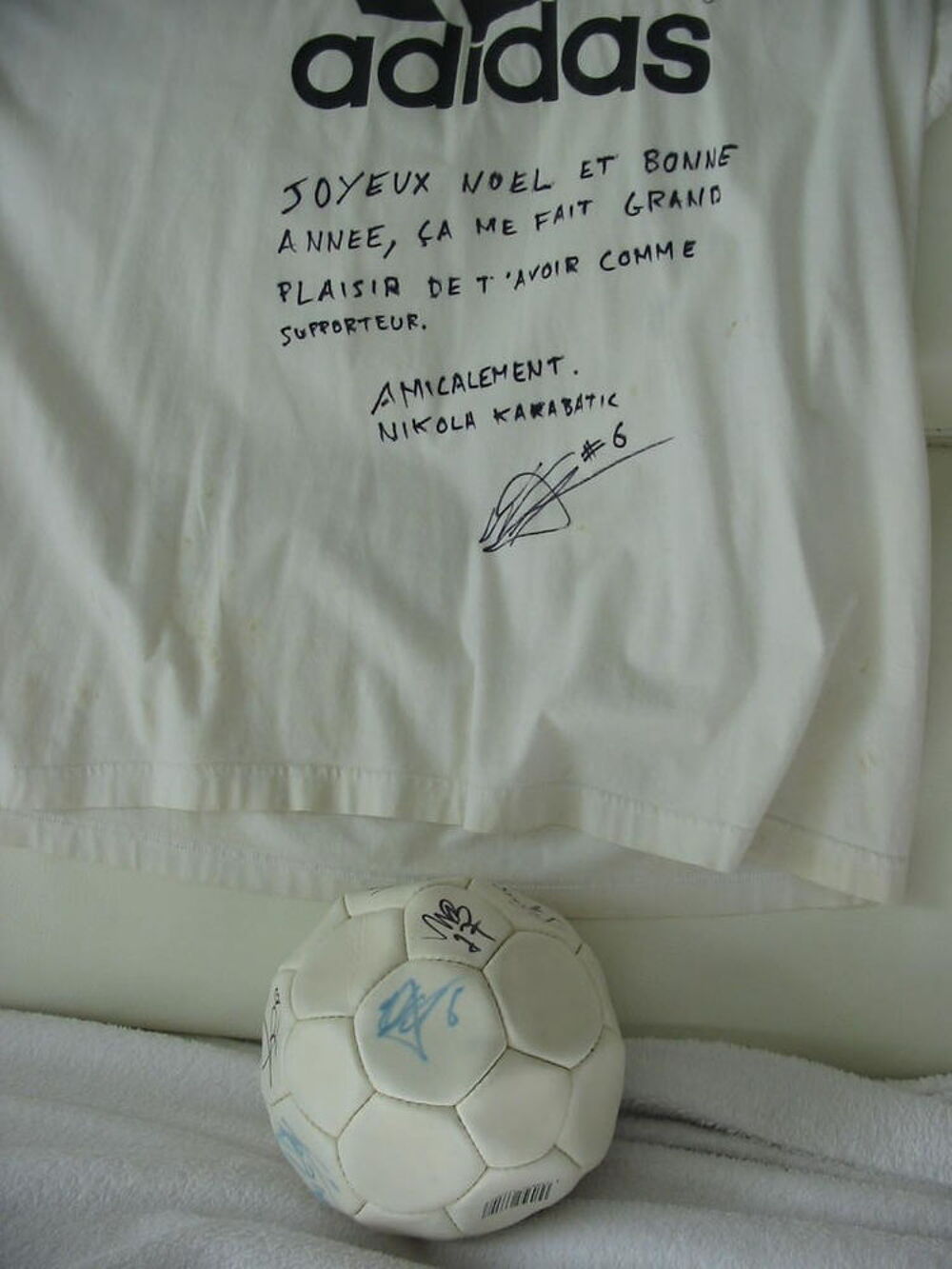 Maillots Hand MHB Nikola Karabatic + Ballon Autographi&eacute;s Sports
