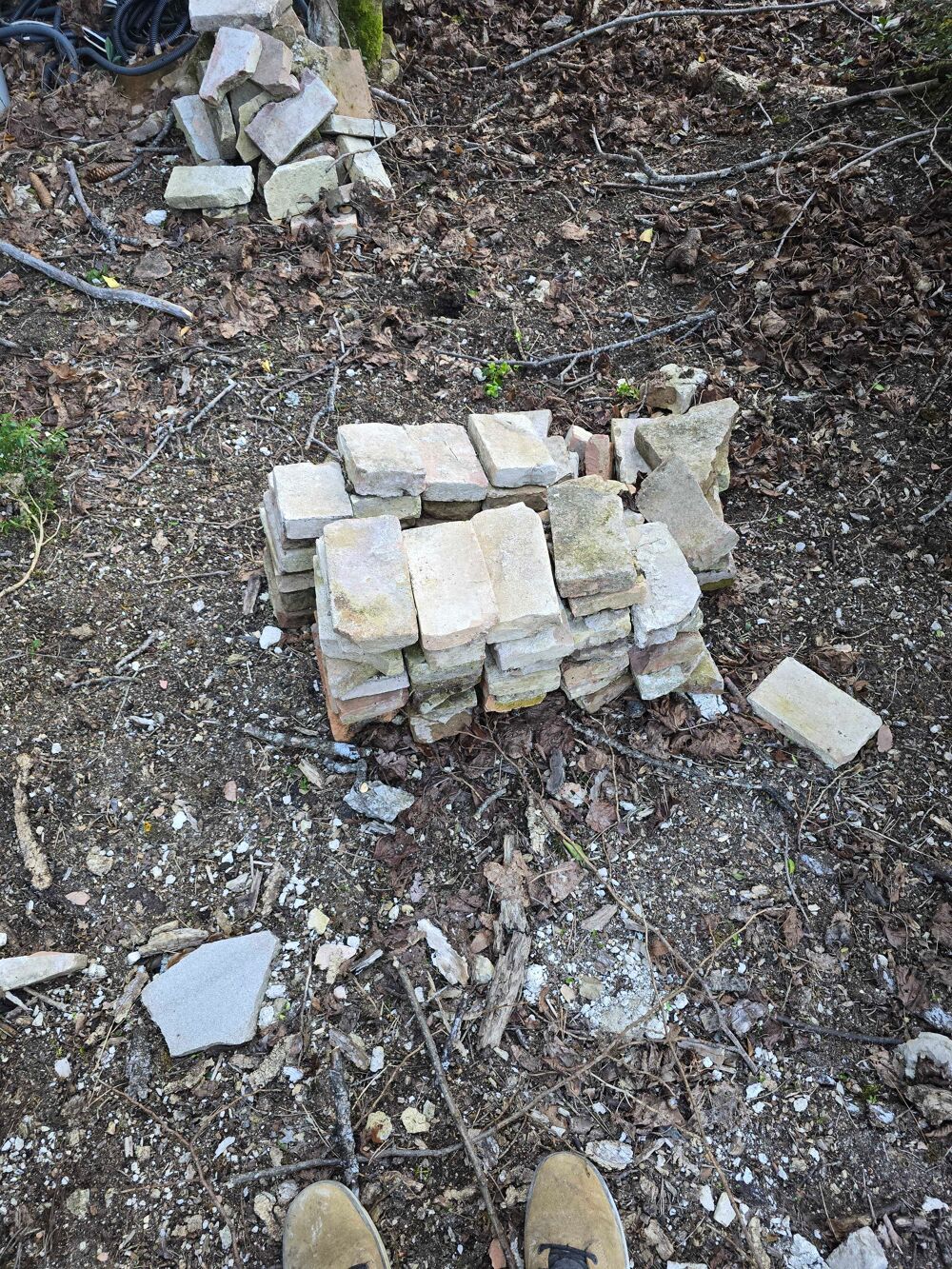 lots de brique ancienne, ebrecher ou coupe20 x 10 x 4 cm Décoration
