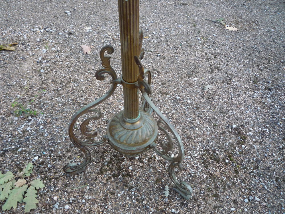 Support pied de lampe &agrave; p&eacute;trole de piano ajustable bronze Décoration