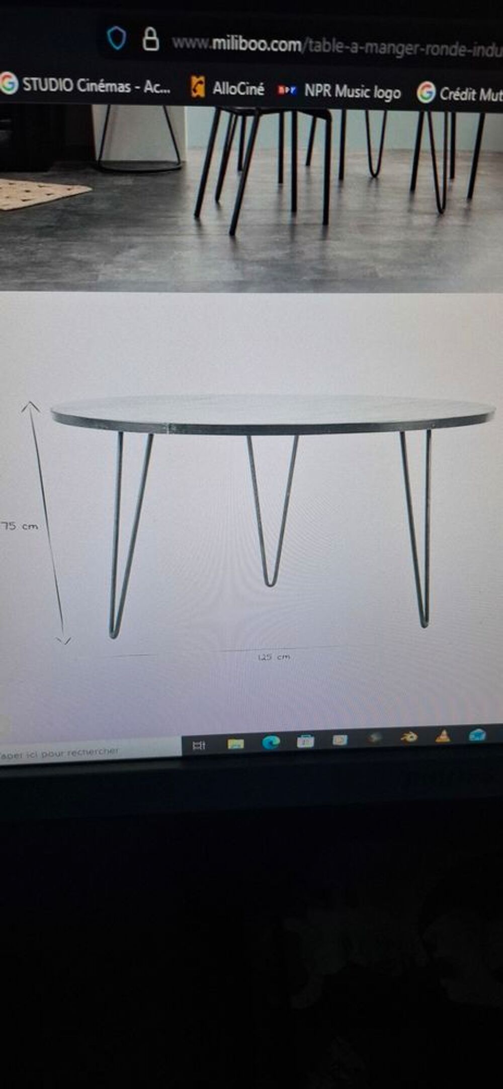 magnifique table ronde en bois de manguier Meubles