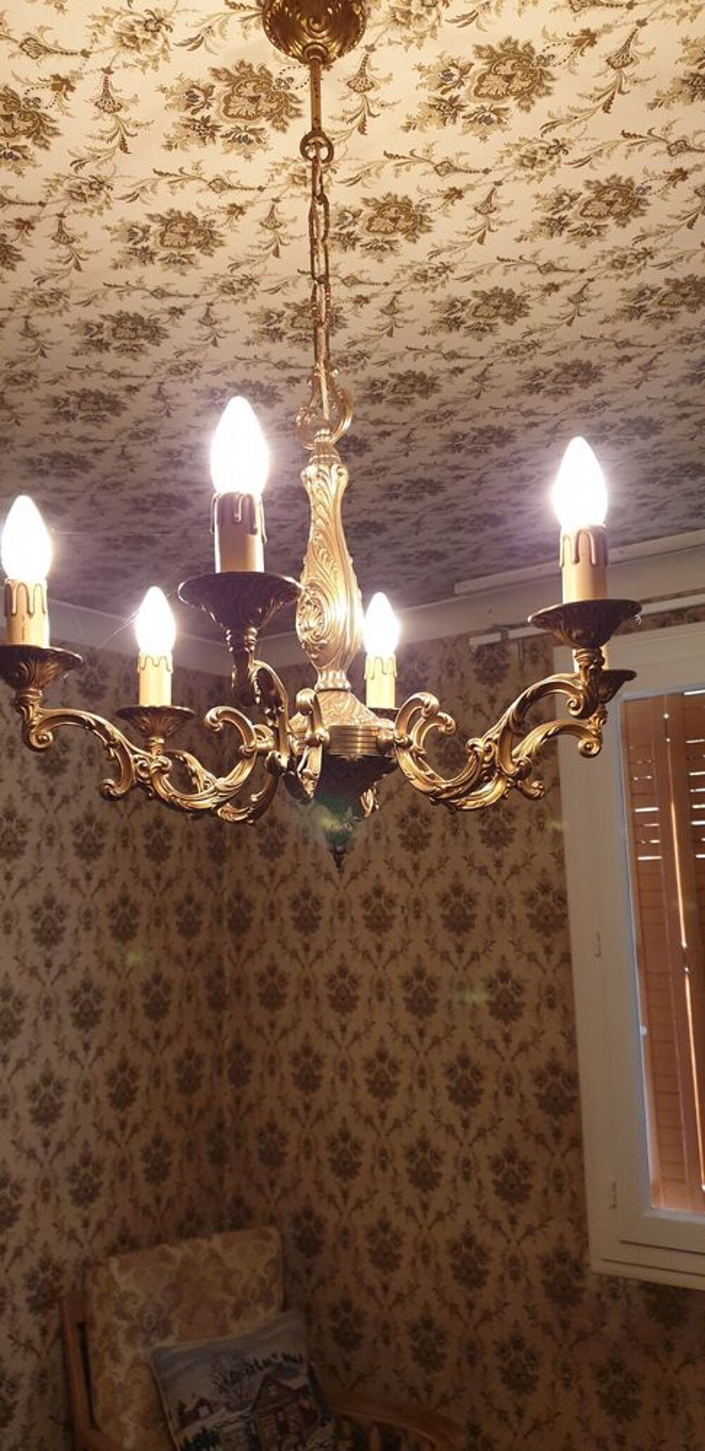 Lustre en Bronze 6 Brancges Décoration