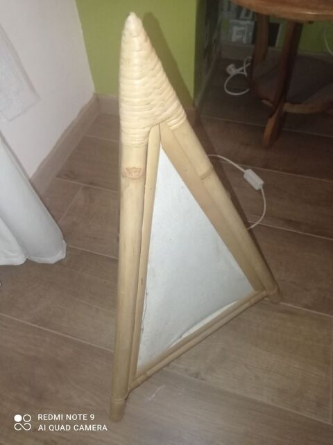 table basse en bambou avec lampe bambou et lin 65 M�rignac (16)
