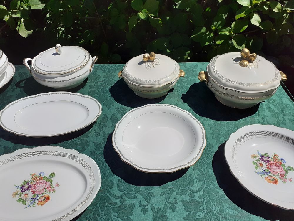 Lot v&eacute;ritable porcelaine SOFAFILS Cuisine