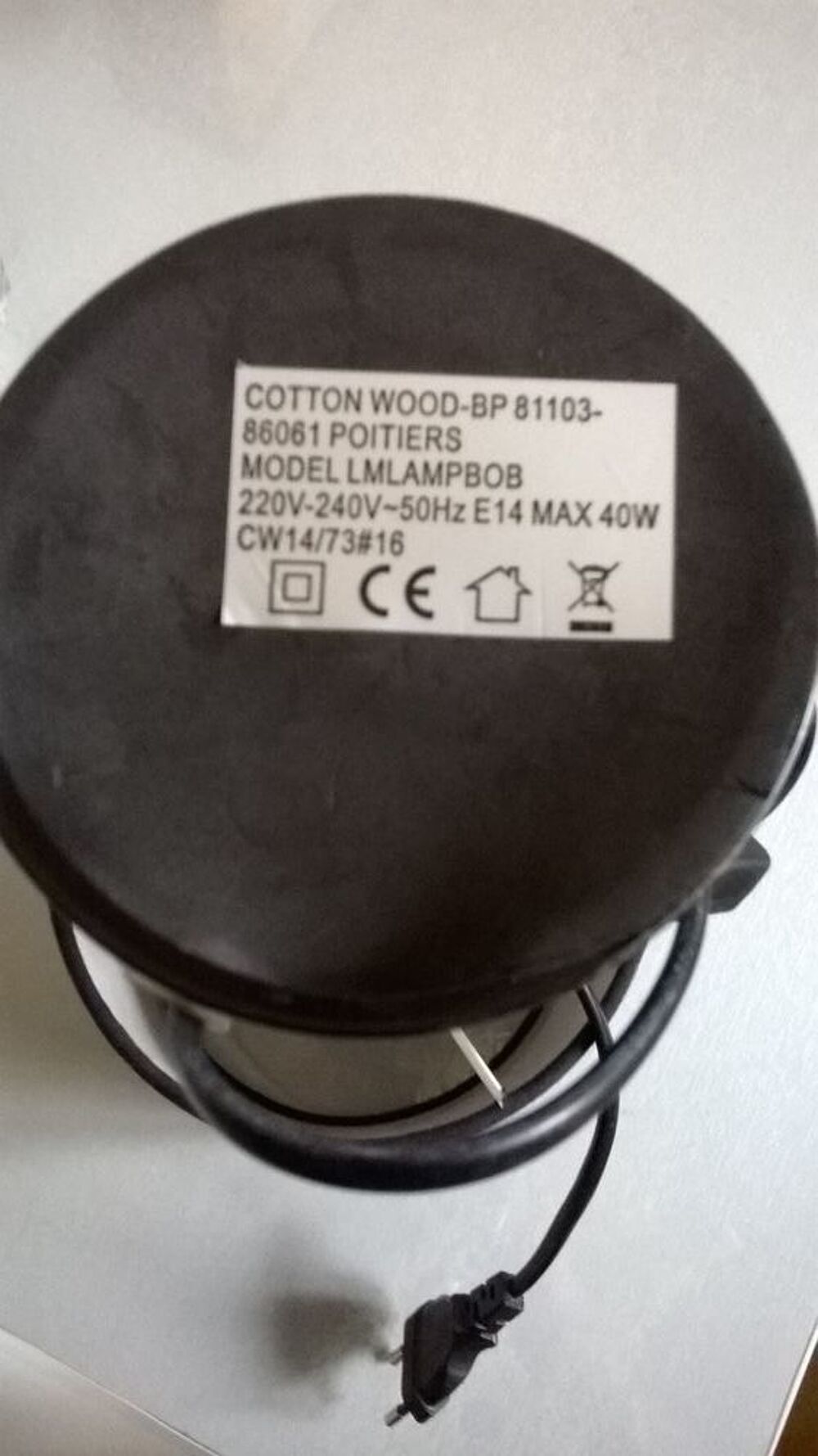 LAMPE COTTON WOOD Décoration