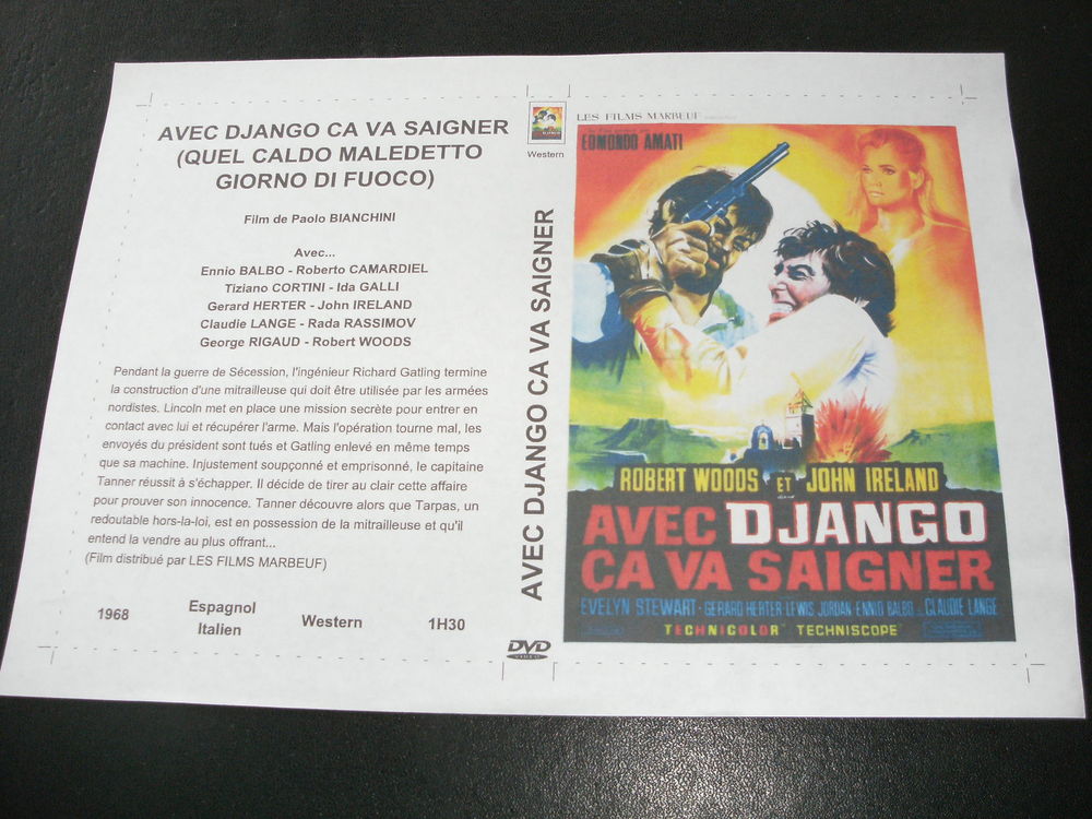 Film : &quot; Avec Django ca va saigner ' DVD et blu-ray