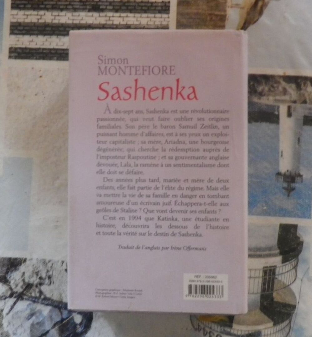 SASHENKA de Simon MONTEFIORE Ed. France Loisirs Livres et BD