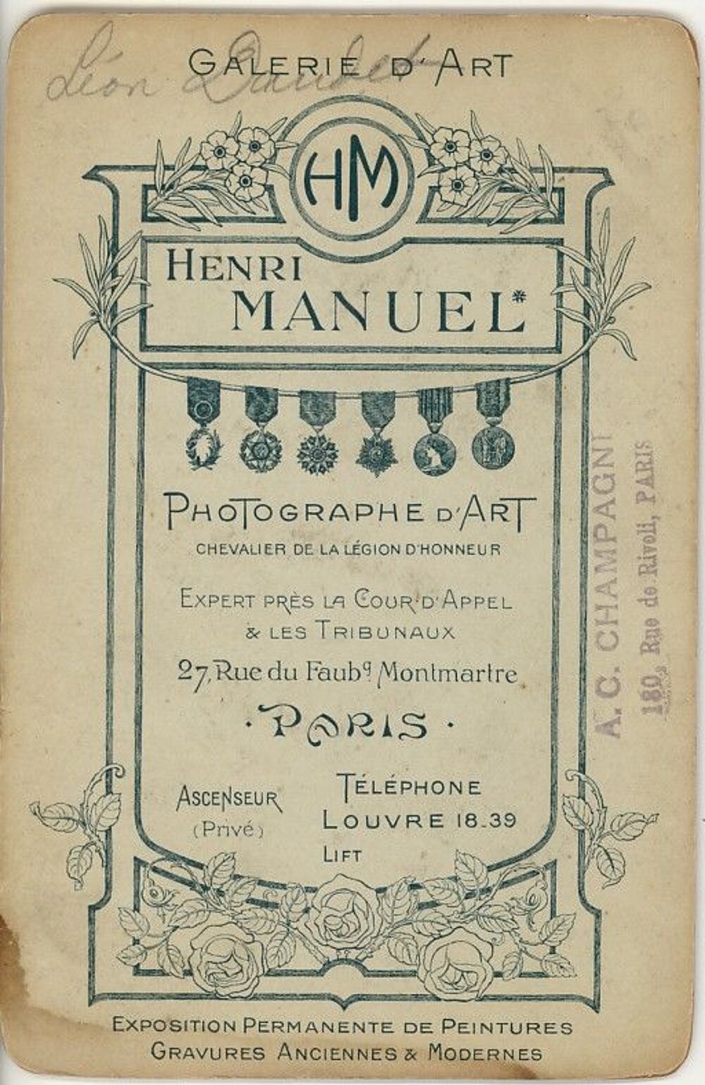 Portrait L&eacute;on Daudet Photographie Henri Manuel Paris ca1920 