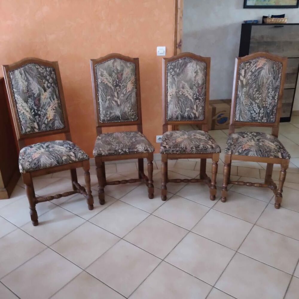 4 chaises de salle &agrave; manger Meubles