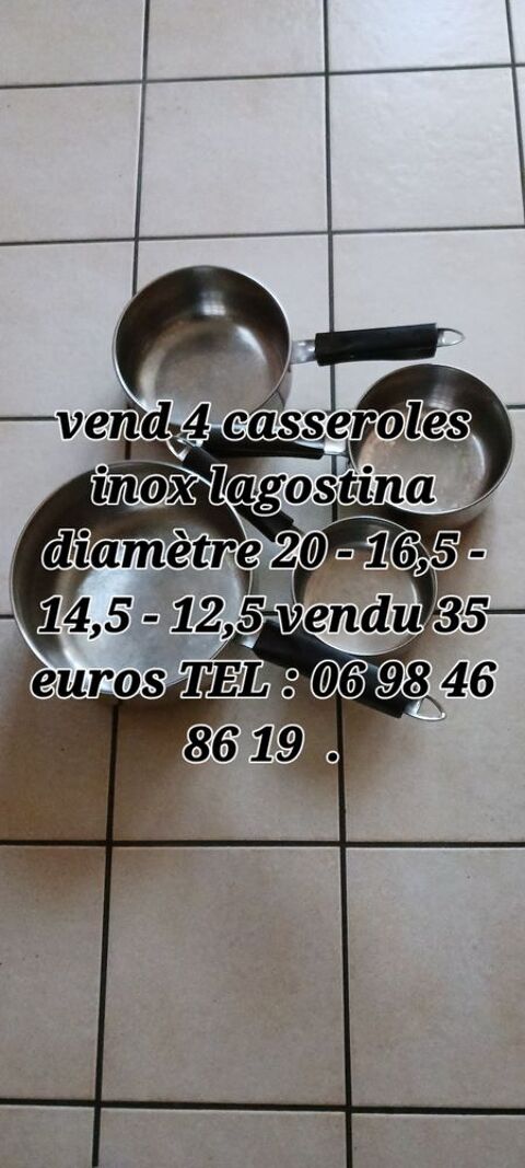 CASSEROLES INOX LAGOSTINA . 35 Fr�vent (62)