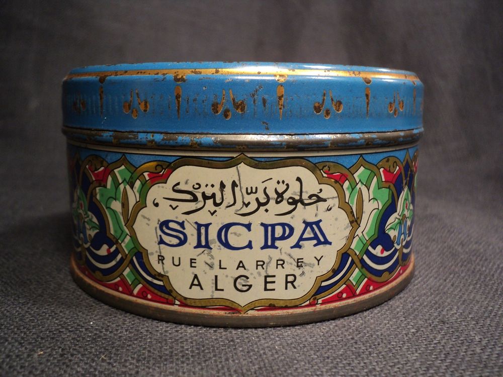Ancienne Boite Halva Turc Publicitaire SICPA Alger Turquie 
