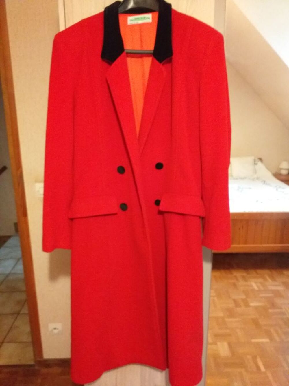 manteau en laine rouge Vêtements