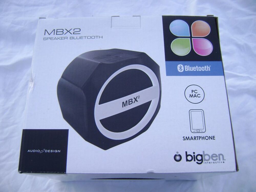 Bigben MBX2 Speaker Bluetooth PC , MAC , SMARTPHONE , NEUF Audio et hifi