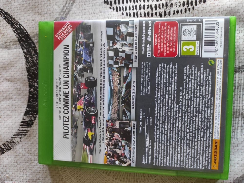 Formula 1 2015 Consoles et jeux vidéos