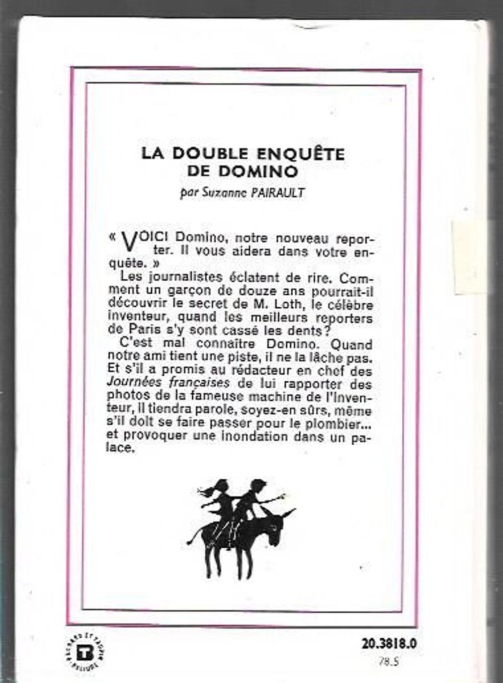 bibliotheque rose - la double enquete de domino - 1978 Livres et BD