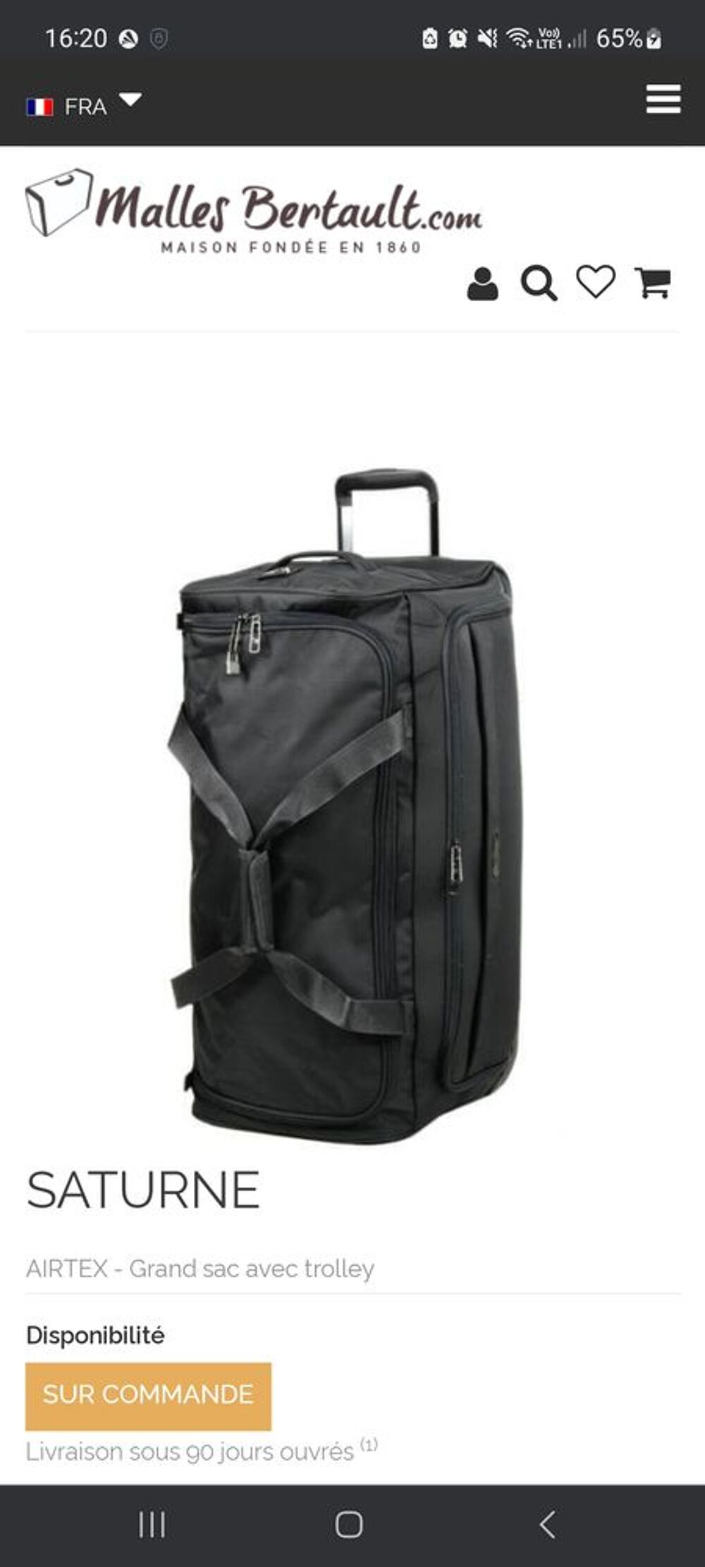 Bagage neuf avec roulettes Maroquinerie
